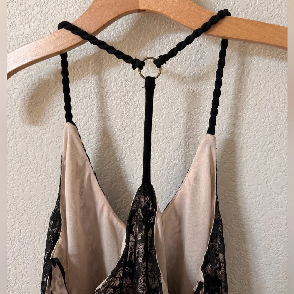 Nine Bird Black Lace Cord Strapy Razorback Dressy Shirt Size M NWT from Buckle - Picture 6 of 10